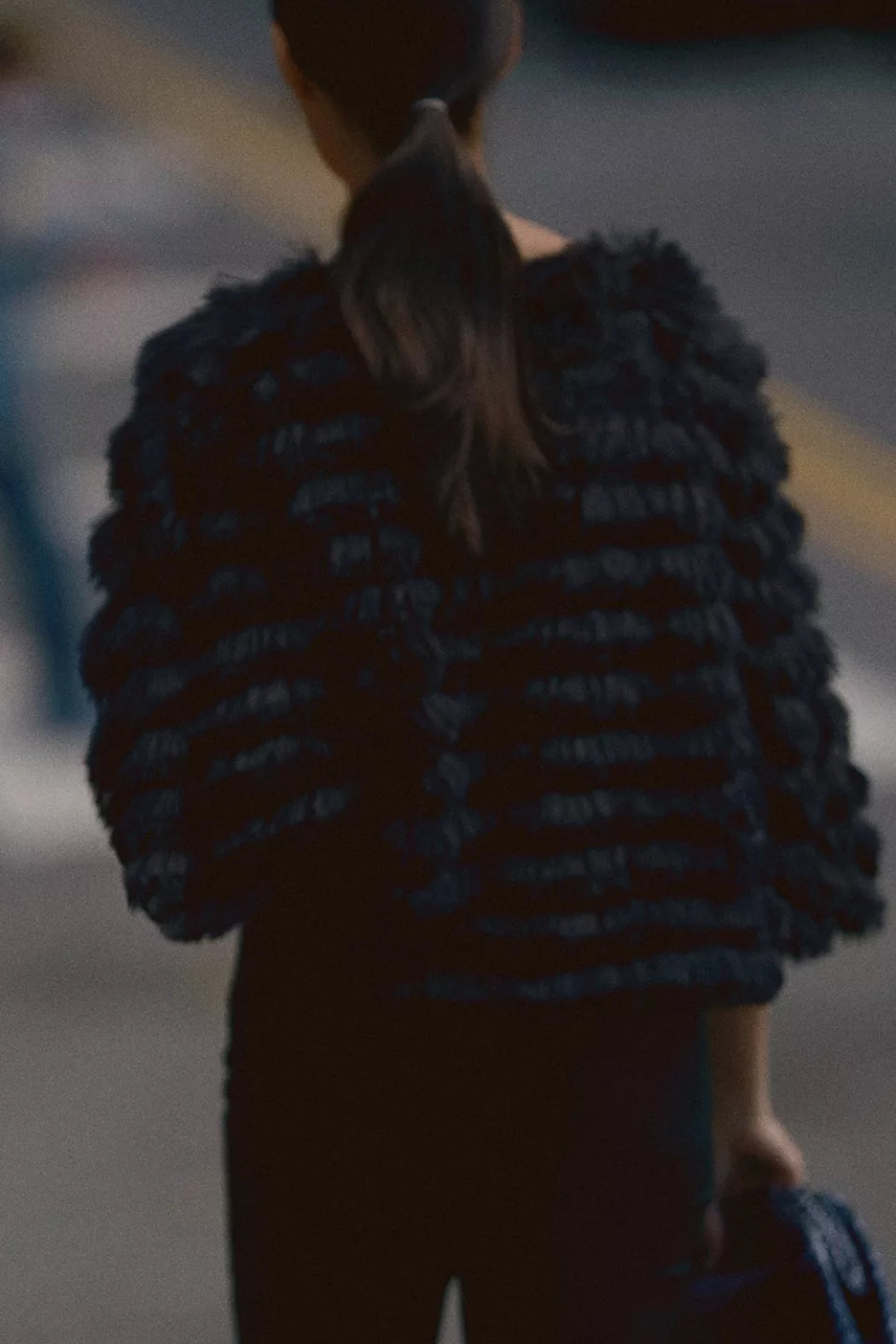 Faux Fur Tasseled Capelet