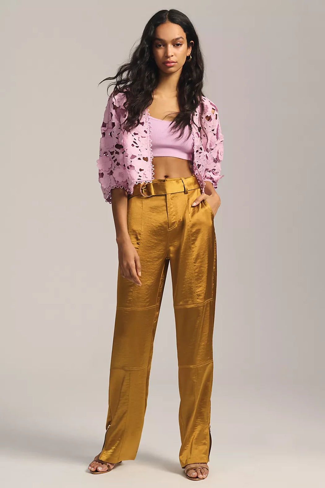 Floral Lace Cut Out Bolero