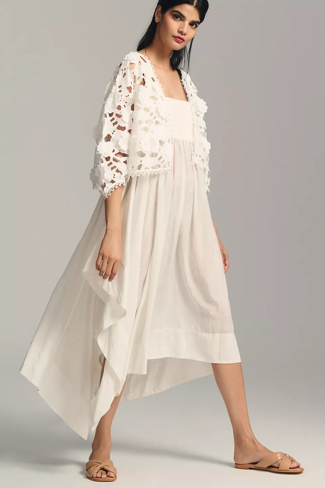 Floral Lace Cut Out Bolero