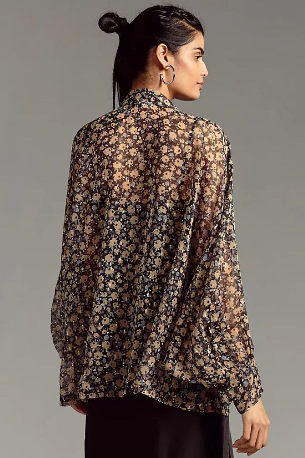 Floral Tie-Front Kimono