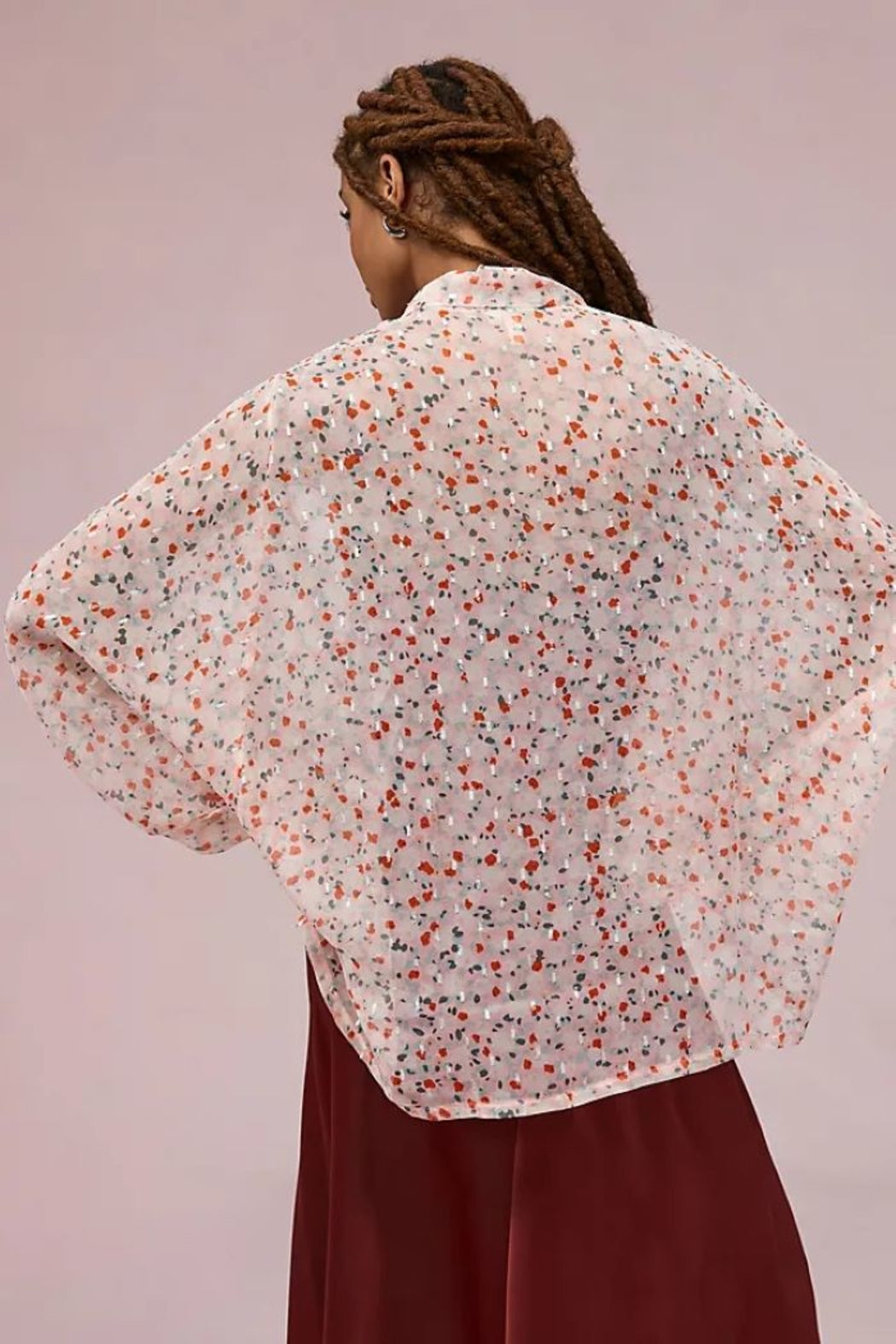 Floral Tie-Front Kimono