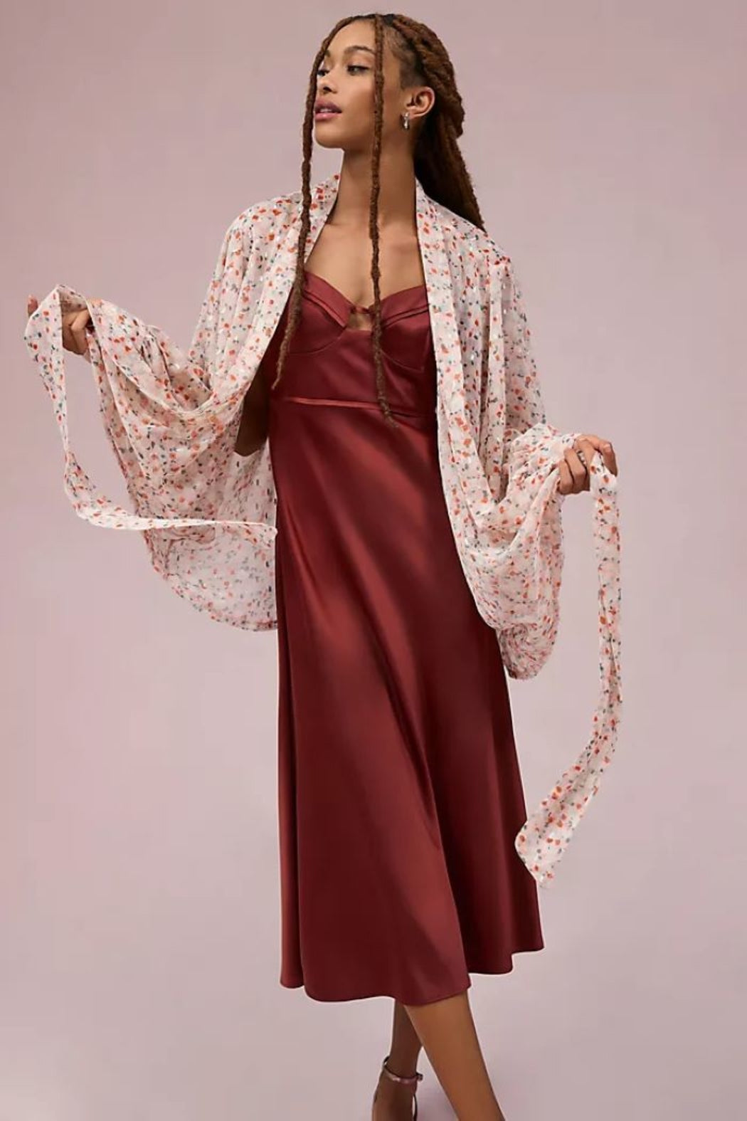 Floral Tie-Front Kimono