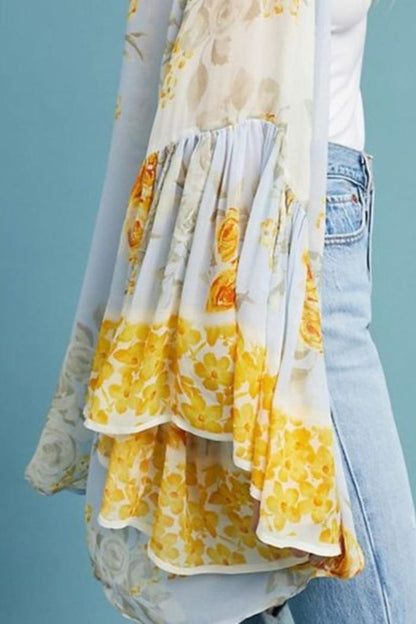 Mystical Ruffle Sleeve Kimono