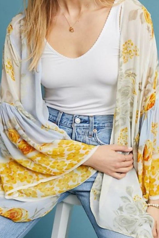 Mystical Ruffle Sleeve Kimono