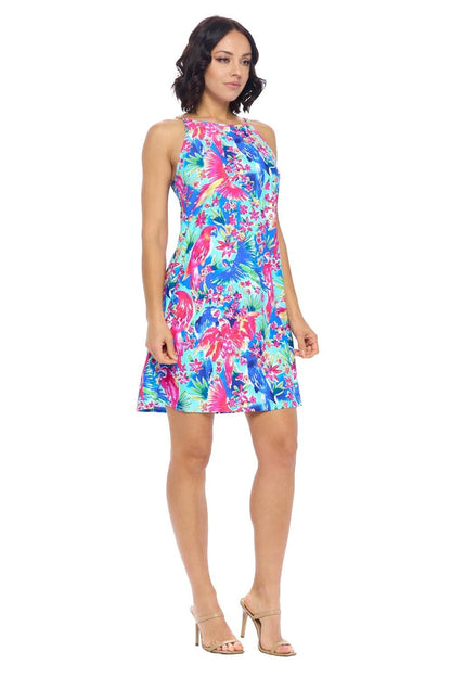 Mint Chain Strap Floral Dress