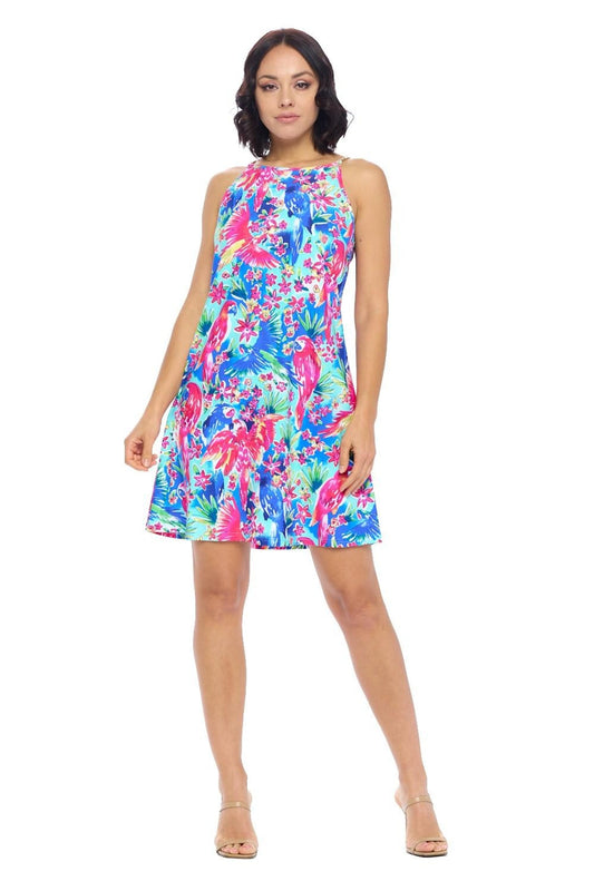 Mint Chain Strap Floral Dress