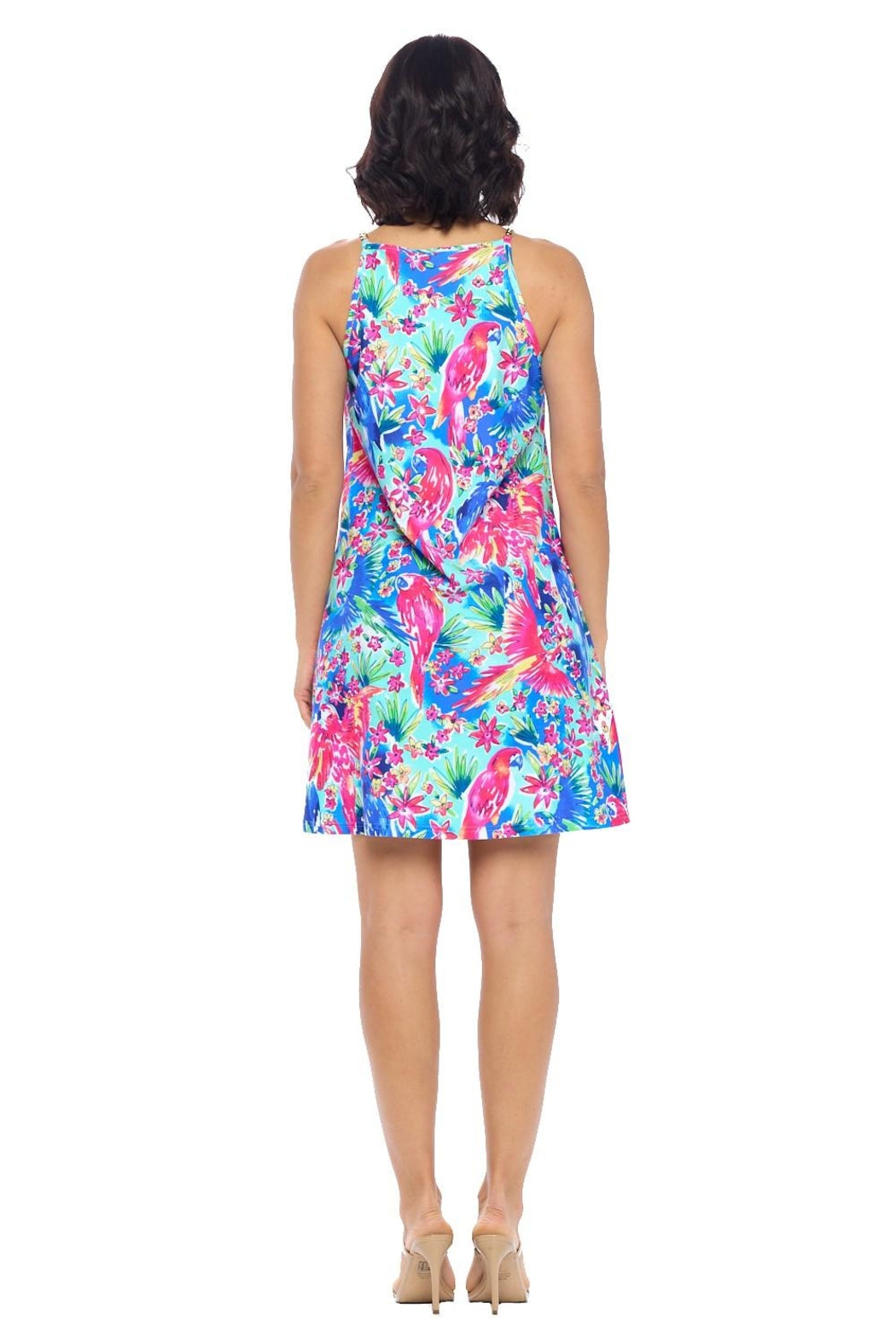 Mint Chain Strap Floral Dress