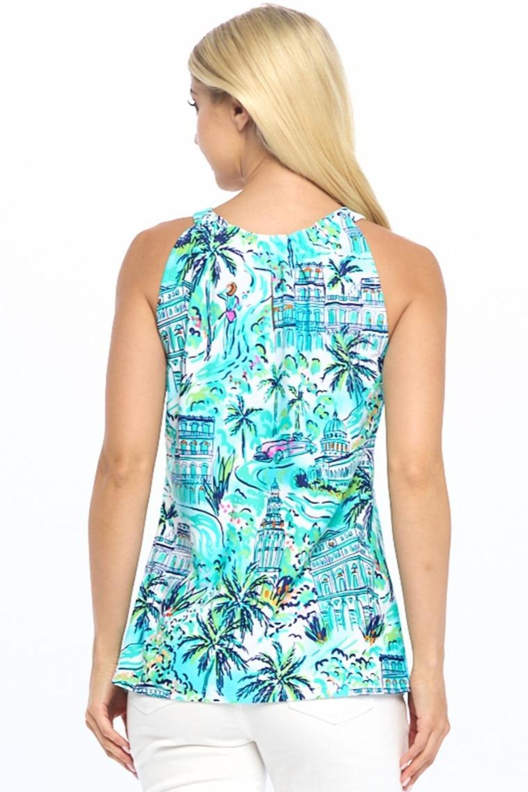 Mint Keyhole Top