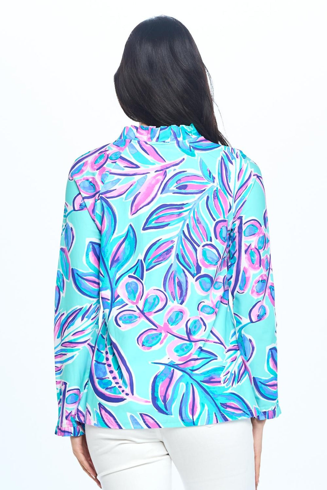 Mint Pleated Neck Pullover