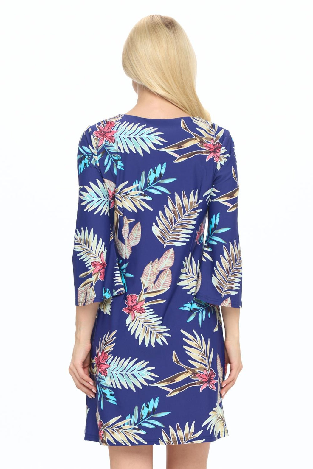 Navy Quarter Sleeve Dress