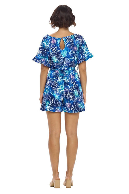 Royal Belted Romper