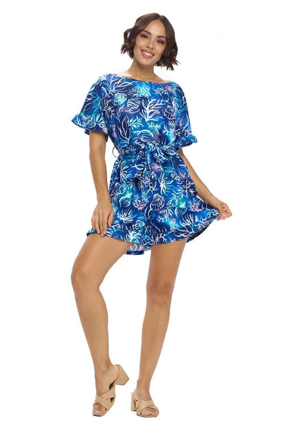 Royal Belted Romper