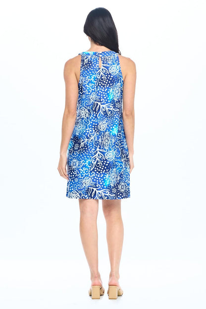 Royal Floral Yoke Dress