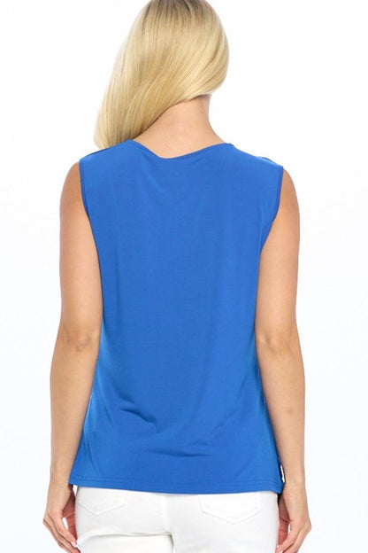 Royal Wrap Sleeveless Top