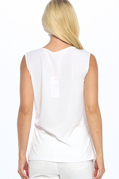 Royal Wrap Sleeveless Top