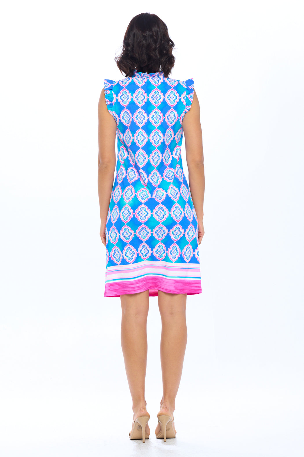 Ruffle Cap Sleeve Dress
