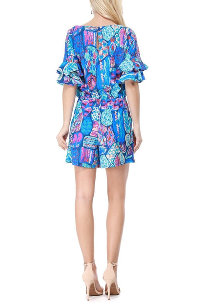 Ruffle Sleeve Romper