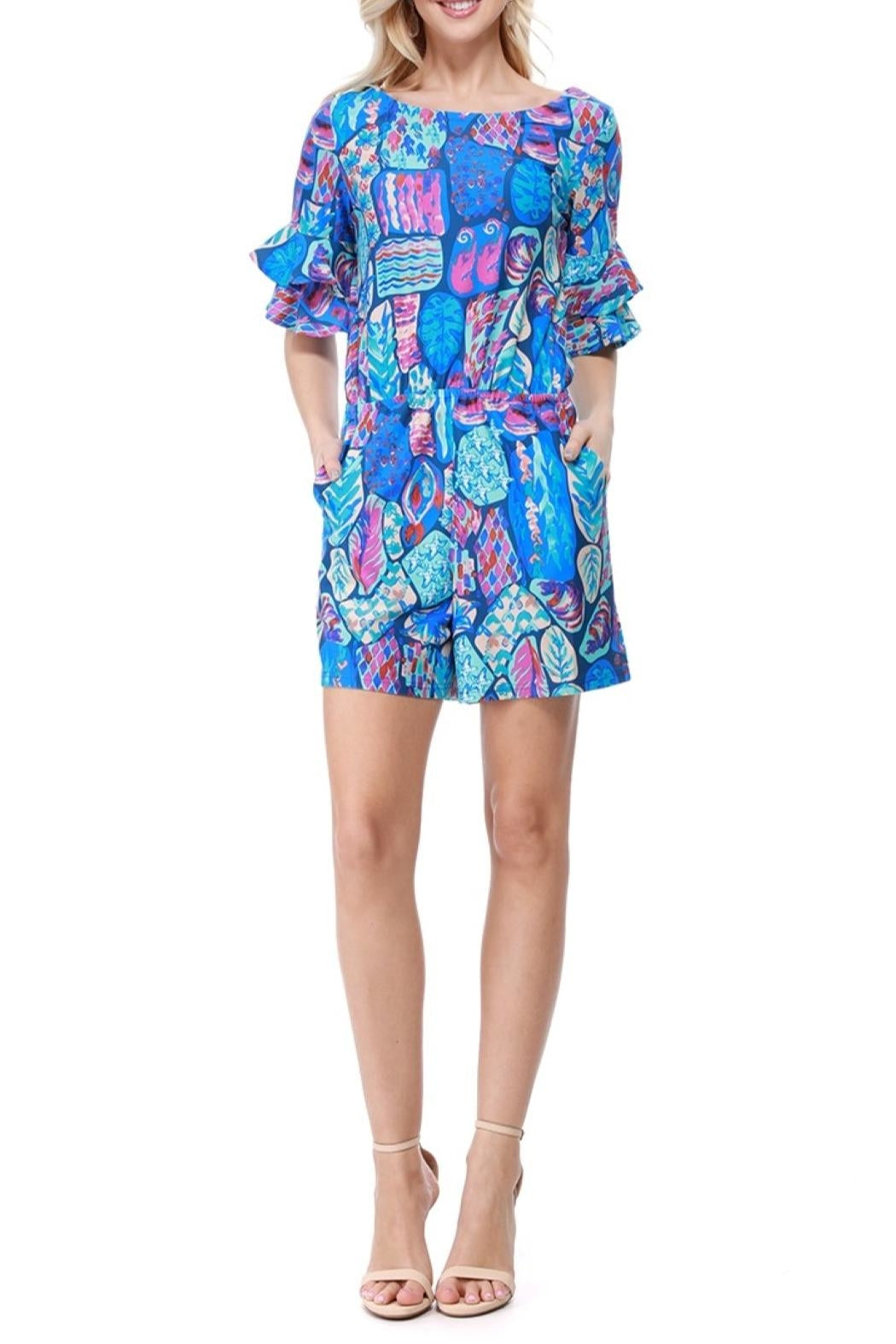 Ruffle Sleeve Romper