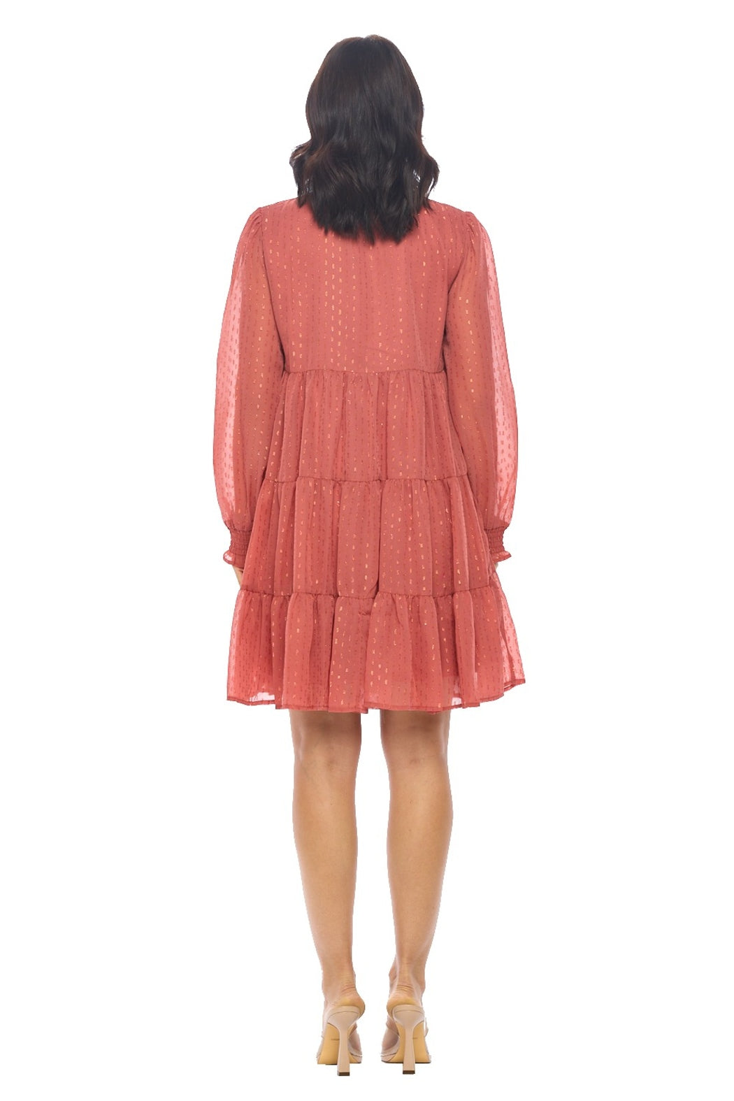 Rust Tiered Dress