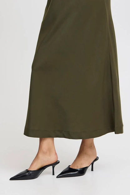 Dolora Satin Maxi Skirt
