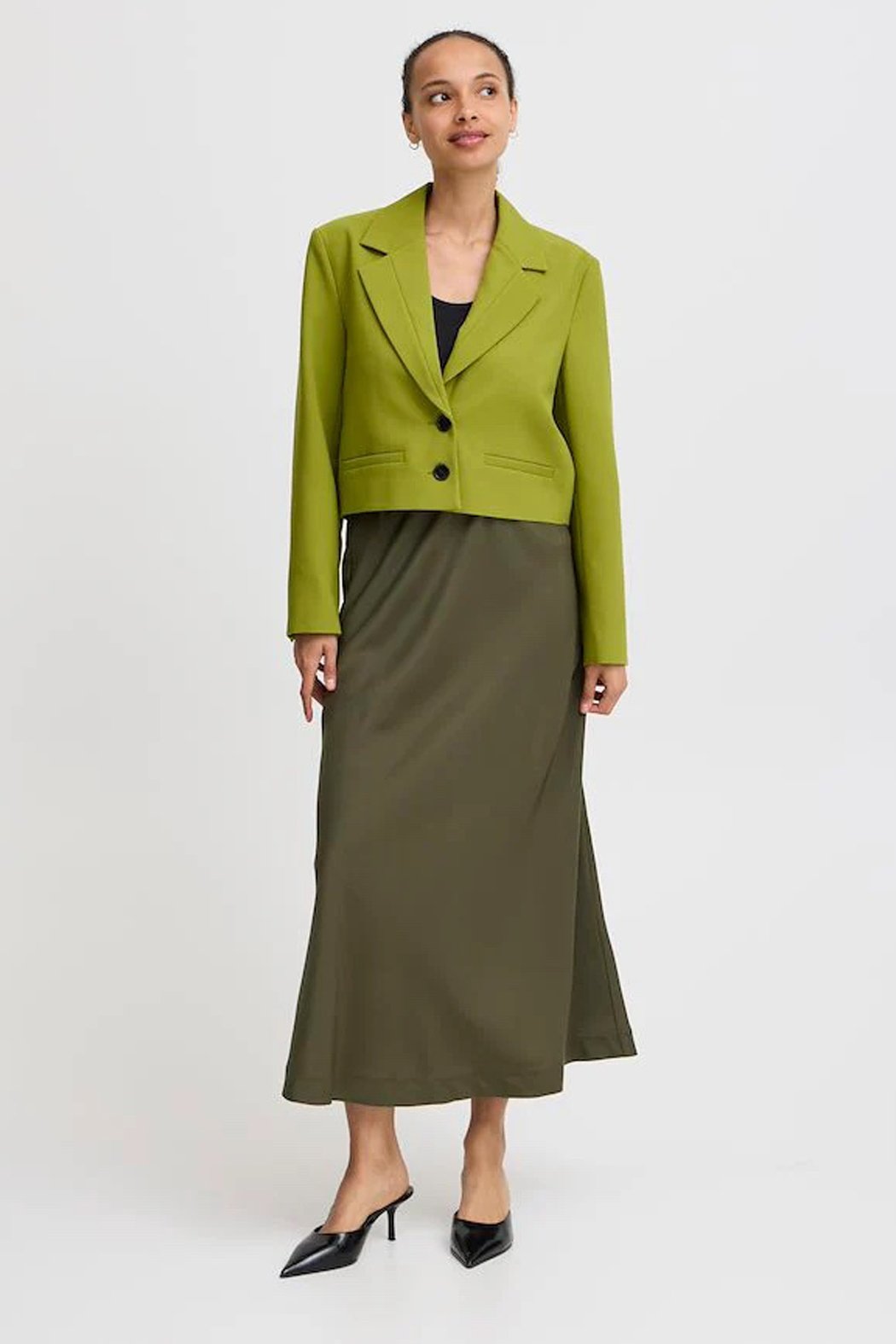 Dolora Satin Maxi Skirt