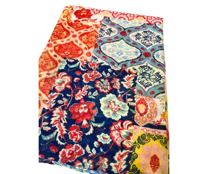Multicolor Cotton/ Viscose Floral Scarf for women
