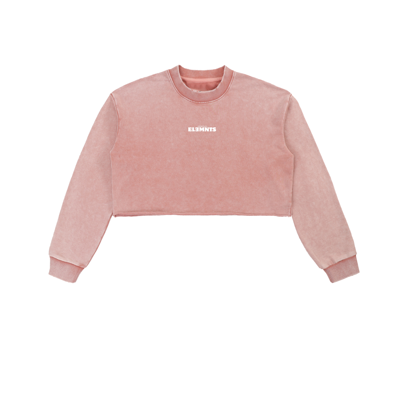 ESSNTIAL ELEMNTS 380G Women's Washed Raw Edge Crop