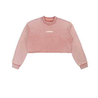 ESSNTIAL ELEMNTS 380G Women's Washed Raw Edge Crop