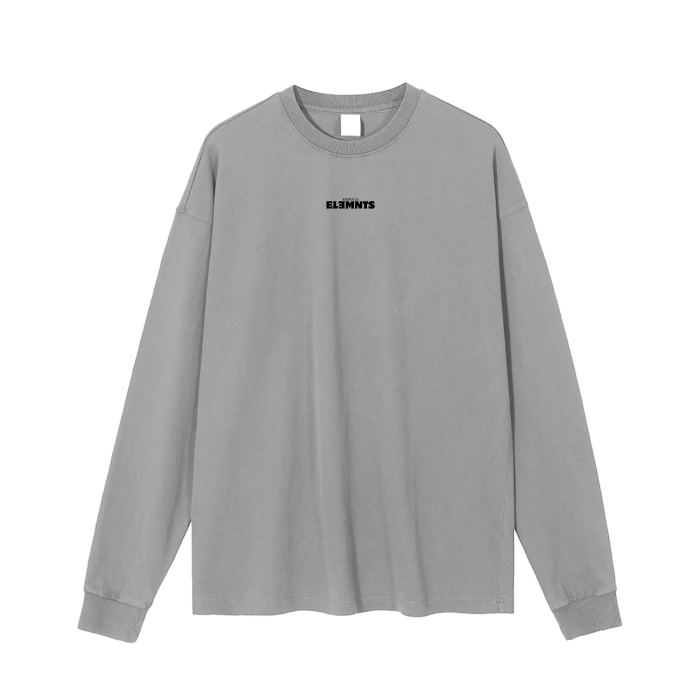 ESSNTIAL ELEMNTS Unisex 280G Enzyme Washed LS Tee