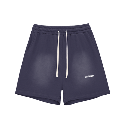 ESSNTIAL ELEMNTS Unisex 350G Sun Fade Raw Edge Shorts