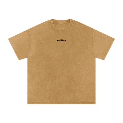 ESSNTIAL ELEMNTS Unisex 250G Acid Wash Oversize Tee