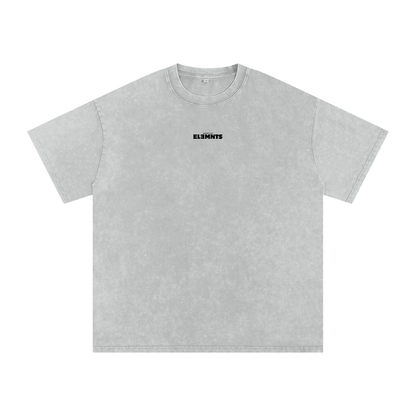 ESSNTIAL ELEMNTS Unisex 250G Acid Wash Oversize Tee