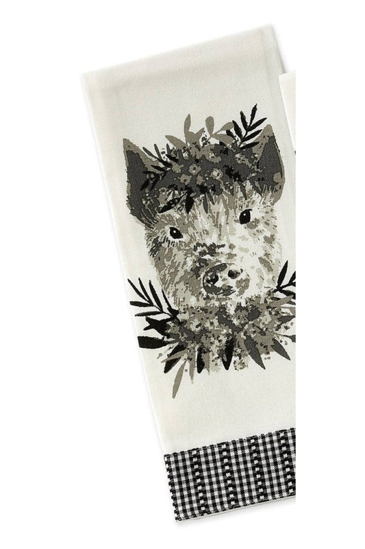 Barn Animals Embellished Dishtowels