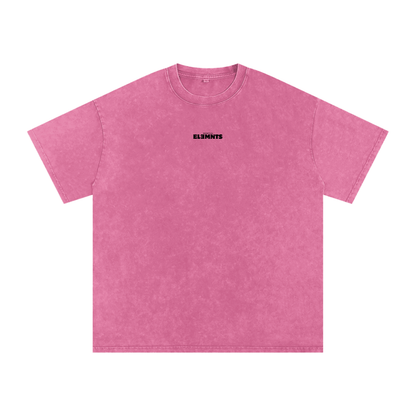 ESSNTIAL ELEMNTS Unisex 250G Acid Wash Oversize Tee