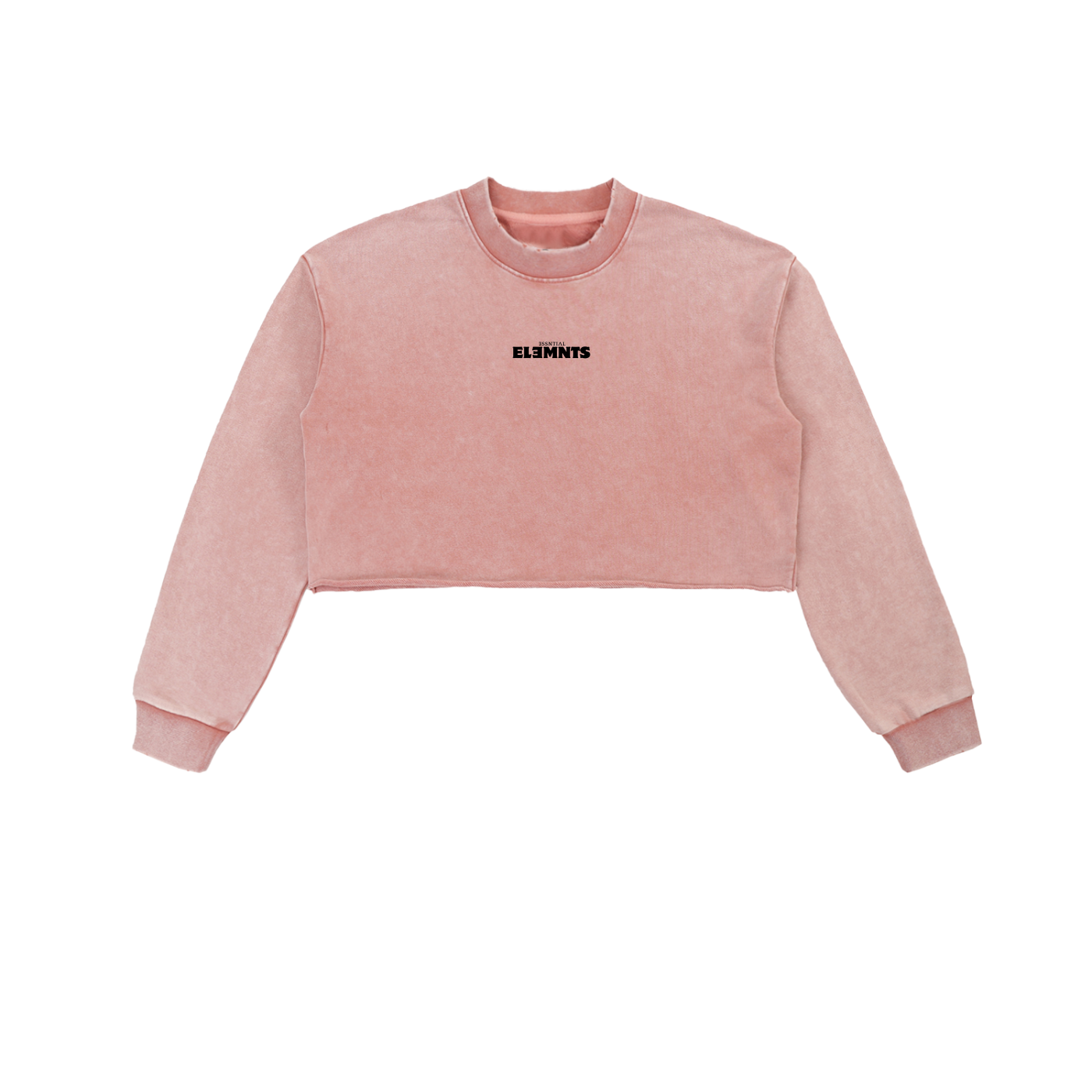 ESSNTIAL ELEMNTS 380G Women's Washed Raw Edge Crop