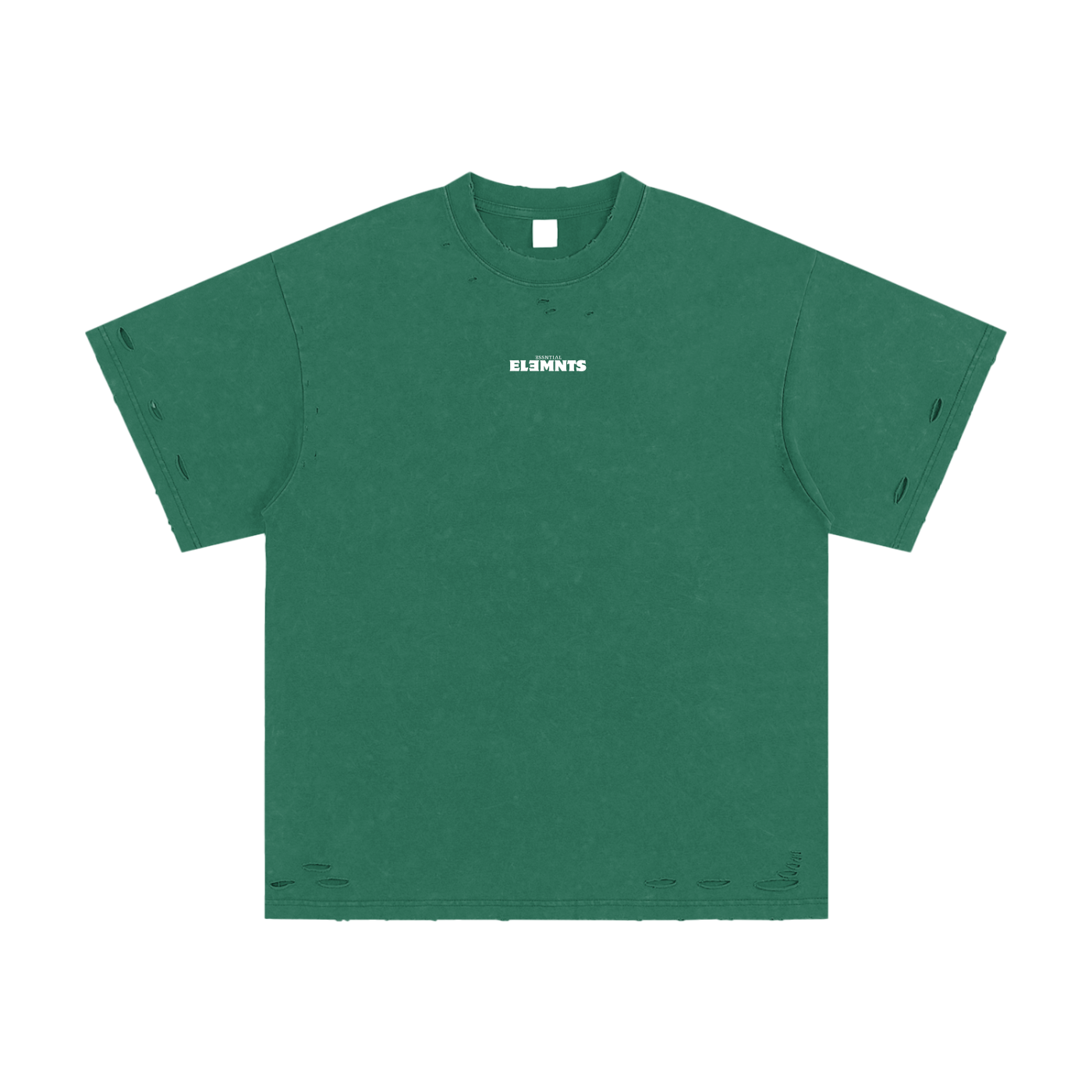 ESSNTIAL ELEMNTS Unisex 300G HW Washed Handfrayed Tee