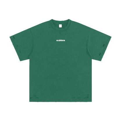 ESSNTIAL ELEMNTS Unisex 300G HW Washed Handfrayed Tee