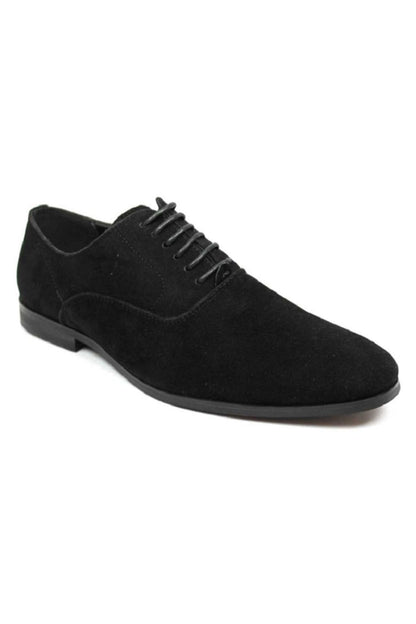 Black Suede Round Toe Dress Shoes