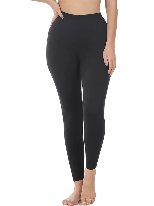 Microfiber Full Length Black Leggings