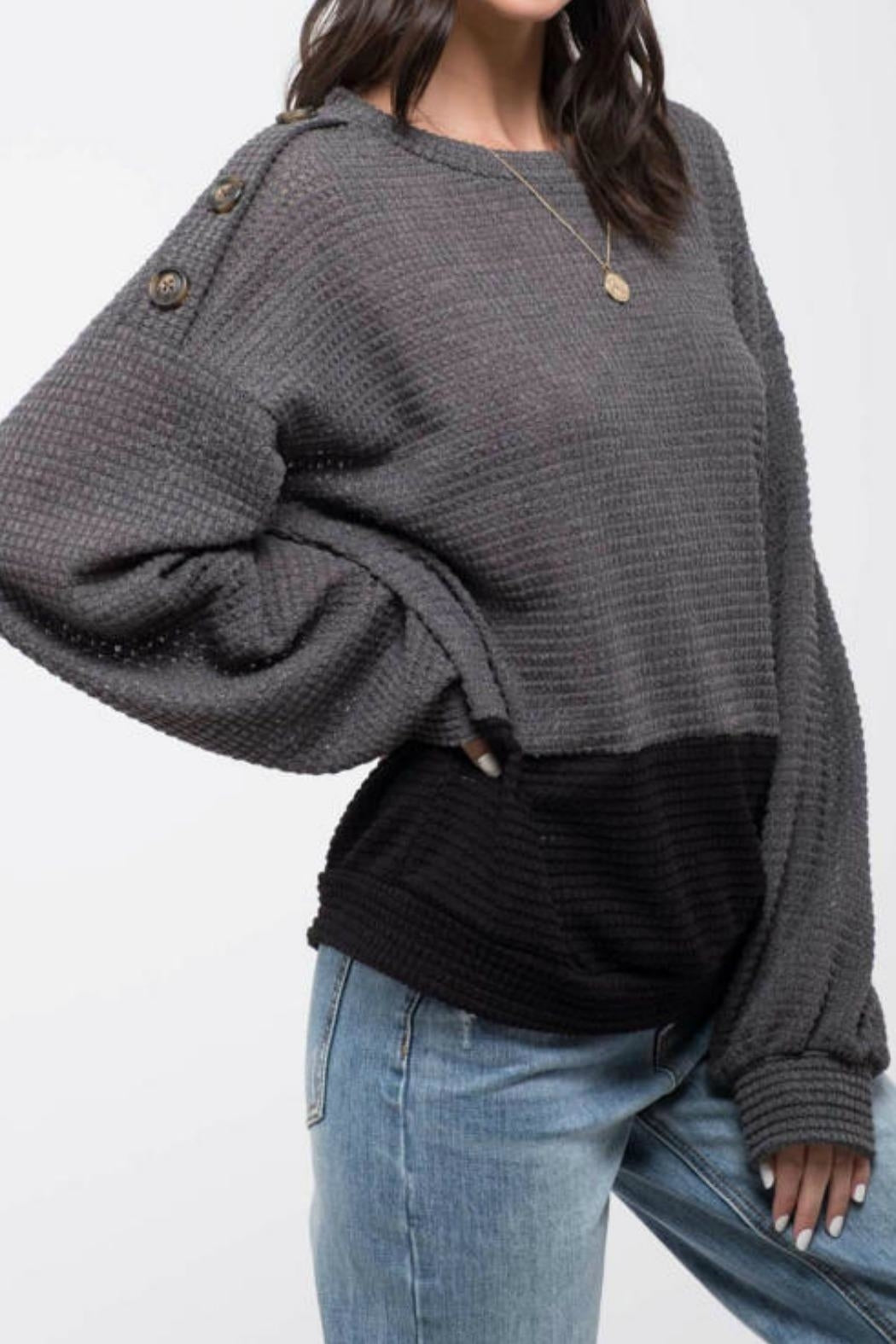 Color Block Knit Top