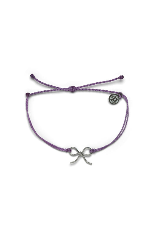 Bow Charm Bracelet-PUR/SIL