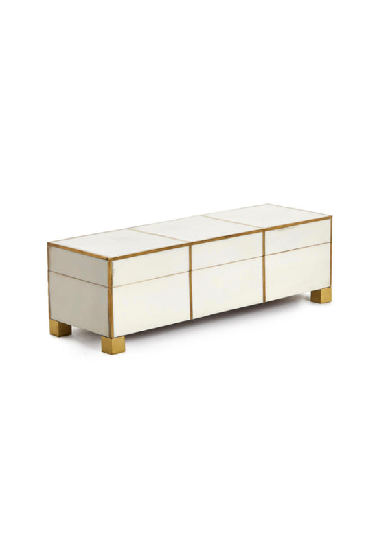 BRASS INLAID DECORATIVE BOX