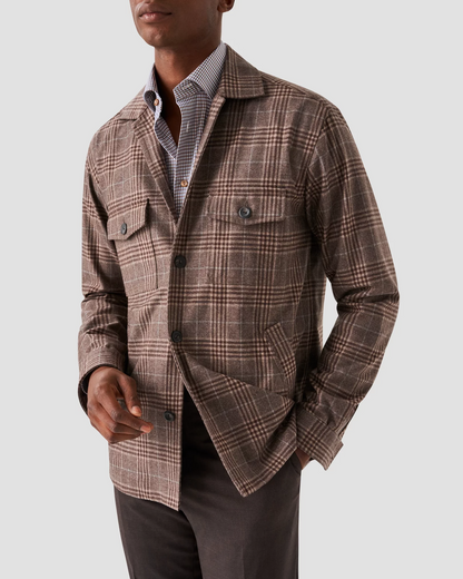 Eton Houndstooth Print Signature Twill Shirt