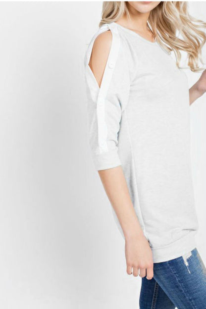 Button Sleeve Top