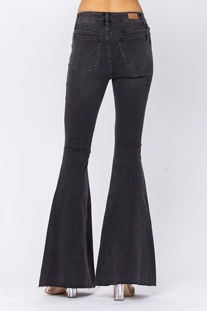 Judy Blue Black Wash High Rise Super Flare Jeans