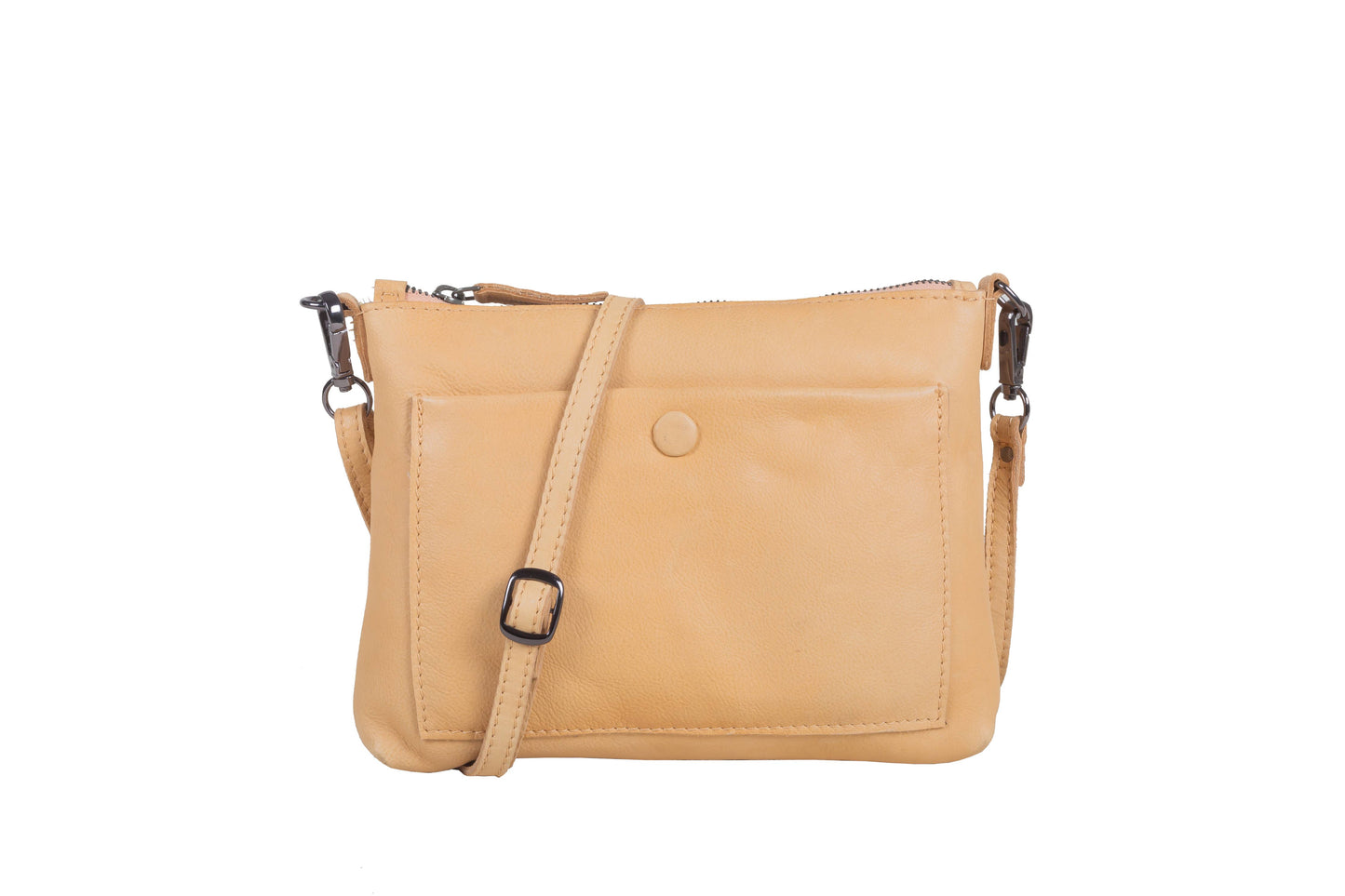 [MIA] SMALL CROSSBODY & CLUTCH | SUPER SOFT NAPPA LEATHER: TAN