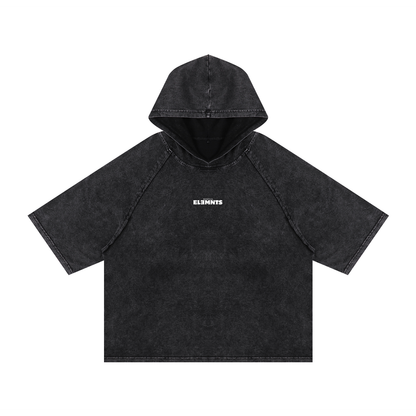 ESSNTIAL ELEMNTS Unisex 240G Snow Washed Hooded Tee