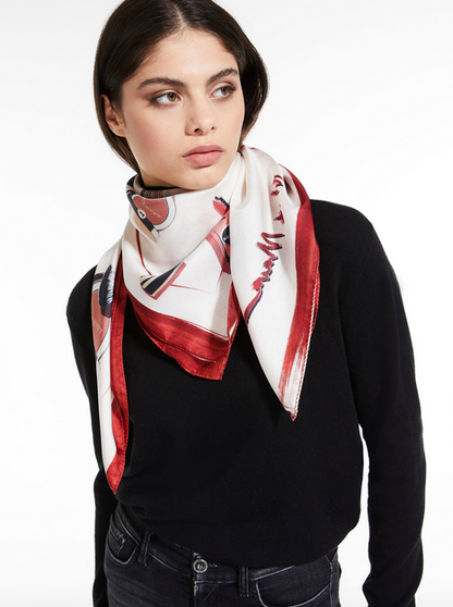 Max Mara Carre90 Square Silk Scarf