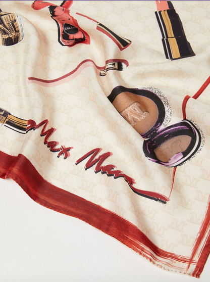 Max Mara Carre90 Square Silk Scarf