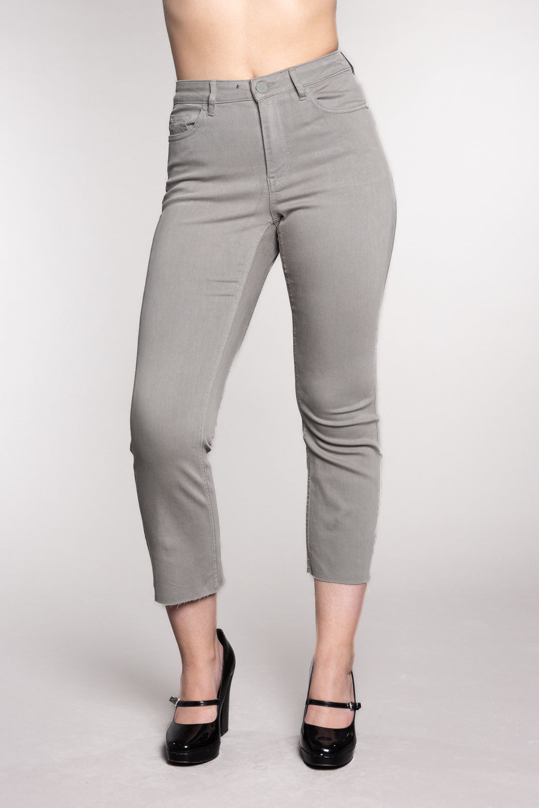 Green Straight Leg Ankle Jeans